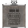 Gift Base This Is What An Awesome Manager Looks Like 170ml Simil Pelle Hip Flask Grigio