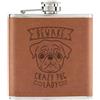 Gift Base Beware Crazy Carlino Lady 170ml pelle Sintetica Hip Flask Marroncino - Funny