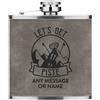 Gift Base Personalizzato Let's Ottenere Piste Pissed Skiing 170ml PU Pelle Hip Flask Grey