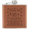 Gift Base Sei Il Mio Nonno Preferito Stelle 6oz PU Pelle Flaconcino Tan - Divertente Nonno