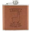 Gift Base Beware Crazy Lama Girl 170ml pelle Sintetica Hip Flask Marroncino - Funny Alpaca