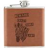 Gift Base Beware Crazy Zebra Lady 170ml pelle Sintetica Hip Flask Marroncino - Divertente