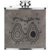 Gift Base Avocado You Complete Me 170ml pelle Sintetica Hip Flask Grigio Divertente Vegana
