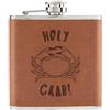 Gift Base Holy Crab Flacon In Pelle PU Da 6oz Tan - Scherzo Divertente Sugli Animali
