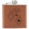 Gift Base Avocado The Buono Kind Of Grasso 170ml pelle Sintetica Hip Flask Marroncino -