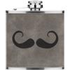 Gift Base Cuscinetto Baffi 170ml pelle Sintetica Hip Flask Grigio Divertente Da Slip Barba