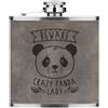 Gift Base Beware Crazy Panda Lady 170ml pelle Sintetica Hip Flask Grigio Divertente Carino