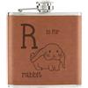 Gift Base Lettera R È Per Coniglio 170ml pelle Sintetica Hip Flask Marroncino - Divertente