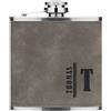 Gift Base Personalizzato 170ml pelle Sintetica Hip Flask Grigio Nome Lettera Split