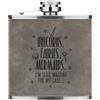 Gift Base Unicorni Fatine Sirene Attesa Per My Chiamata 170ml Simil Pelle Hip Flask Grigio