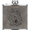 Gift Base Noi Go Insieme Like Avocado E Letteralmente Nulla 170ml PU Pelle Hip Flask Grey