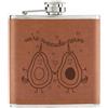 Gift Base We'Re Avocadocorns 170ml pelle Sintetica Hip Flask Marroncino - Funny Avocado