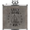 Gift Base Crazy Vela Lady Stars 170ml pelle Sintetica Hip Flask Grigio Funny Sport Barca