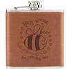Gift Base You'Ll Always Ape Il Uno Per Me 170ml pelle Sintetica Hip Flask Tan - Valentines