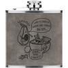 Gift Base Leslie & Larry Avocado 170ml pelle Sintetica Hip Flask Grigio Funny Guacamole