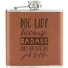 Gift Base Cane Lady Badass Isn'T An Ufficiale Lavoro Titolo 170ml PU Pelle Hip Flask Tan -