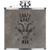 Gift Base Pazzesco Uomo Capra Stelle 6oz Flaconcino In Pelle PU Grigio Divertente Animale