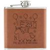Gift Base 25th Compleanno Ancora Believe IN Unicorns 170ml pelle Sintetica Hip Flask Tan -