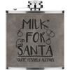 Gift Base Latte Per Babbo Natale 170ml pelle Sintetica Hip Flask Grigio Divertente Scherzo