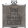 Gift Base Trust Me I'M A Van Lady 170ml pelle Sintetica Hip Flask Grigio Funny Scherzo