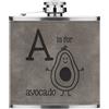 Gift Base Lettera Un È Per Avocado 170ml pelle Sintetica Hip Flask Grigio Alfabeto Carino