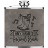 Gift Base Personalizzato Name's Festival Fiaschetta 170ml Simil Pelle Hip Grigio Birthday