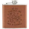 Gift Base Noi Go Insieme Like Latte & Biscotti 170ml Simil Pelle Hip Flask Marroncino