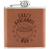 Gift Base Crazy Guacamole Man Stars 170ml pelle Sintetica Hip Flask Marroncino Dad Avocado