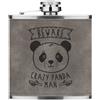 Gift Base Beware Crazy Panda Man 170ml pelle Sintetica Hip Flask Grigio Divertente Carino