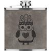 Gift Base Festival Gufo Testa Abito 170ml pelle Sintetica Hip Flask Grigio Funny Bird Cute