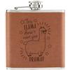 Gift Base Questo Lama Non Want il Tuo Drama 170ml pelle Sintetica Hip Flask Tan - Funny