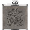 Gift Base Noi Go Insieme Like Latte & Biscotti 170ml Simil Pelle Hip Flask Grigio Scherzo