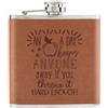 Gift Base Un Apple Giorno Mantiene Anyone Via 170ml pelle Sintetica Hip Flask Tan - Funny