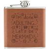 Gift Base Io Sono Prodotti Adulting Let's Be Sirene 170ml pelle Sintetica Hip Flask Tan -