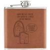 Gift Base Halloumi Ricerchi Gouda Formaggio Scherzo 170ml pelle Sintetica Hip Flask Tan -