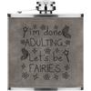 Gift Base Io Sono Prodotti Adulting Let's Be Fatine 170ml pelle Sintetica Hip Flask Grigio