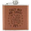 Gift Base Crazy Latte E Biscotti Ragazzo Stars 170ml pelle Sintetica Hip Flask Tan Best