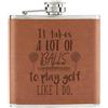 Gift Base It Fanno Un Lotto Di Sfere da Giocare Golf Like i Do 170ml PU Pelle Hip Flask