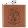 Gift Base Noi Go Insieme Like Avocado E Letteralmente Nulla 170ml PU Pelle Hip Flask Tan