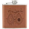 Gift Base Avocado You Complete Me 170ml pelle Sintetica Hip Flask Marroncino - Divertente