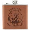 Gift Base Let's Ottenere Piste Snowboard 170ml pelle Sintetica Hip Flask Marroncino Addii