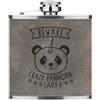 Gift Base Beware Crazy Pandicorn Lady 170ml pelle Sintetica Hip Flask Grigio Panda Unicorn