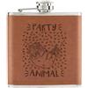 Gift Base Flask In PU Pelle Tan Divertente Scherzo Compleanno Animale Pigro