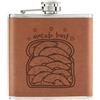 Gift Base Avocado Toast Tagliato 170ml pelle Sintetica Hip Flask Marroncino - Funny