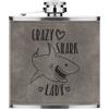 Gift Base Crazy Shark Lady 170ml pelle Sintetica Hip Flask Grigio Divertente Animale