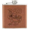 Gift Base Leslie & Larry Avocado 170ml pelle Sintetica Hip Flask Marroncino - Divertente