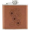 Gift Base Avocado Eat Me Ora Too Late 170ml pelle Sintetica Hip Flask Marroncino - Funny