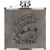 Gift Base Cast Away Your Troubles Go Pesca 170ml Simil Pelle Hip Flask Grigio Divertente