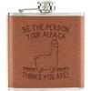 Gift Base Be The Persona Il Alpaca Pensa You Are 170ml pelle Sintetica Hip Flask Tan Crazy