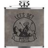 Gift Base Let's Ottenere Piste Pissed Skiing 170ml Simil Pelle Hip Flask Grigio Divertente